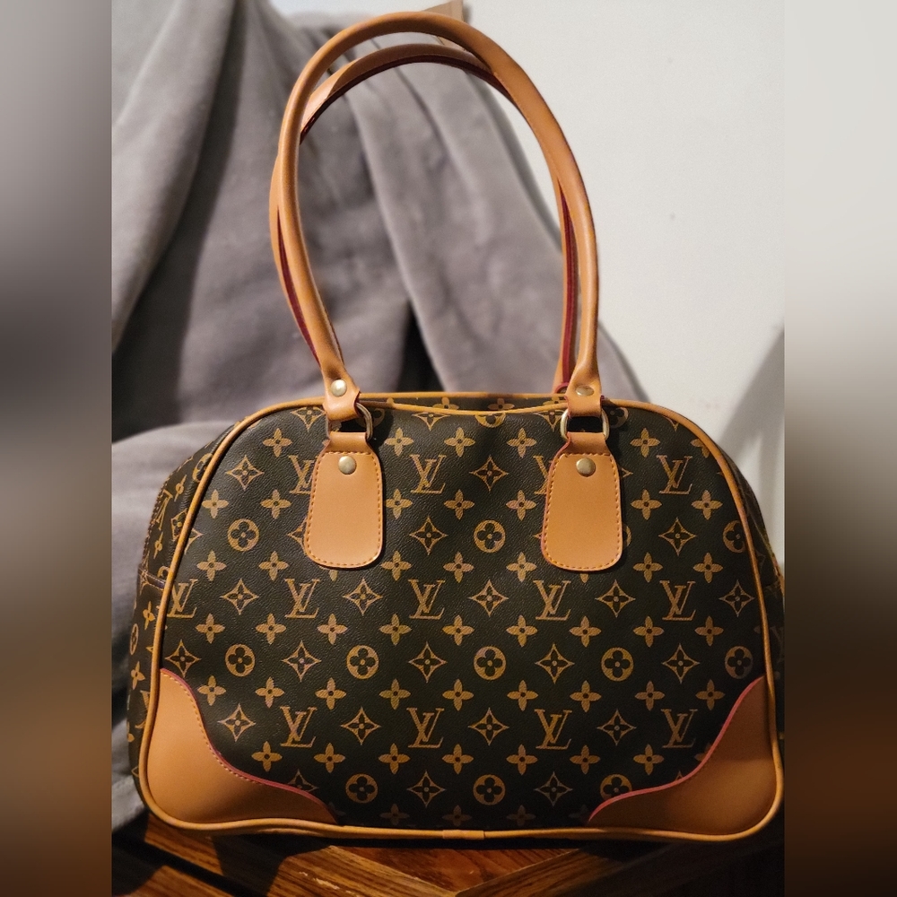 Brown & tan tote handbag NWOT